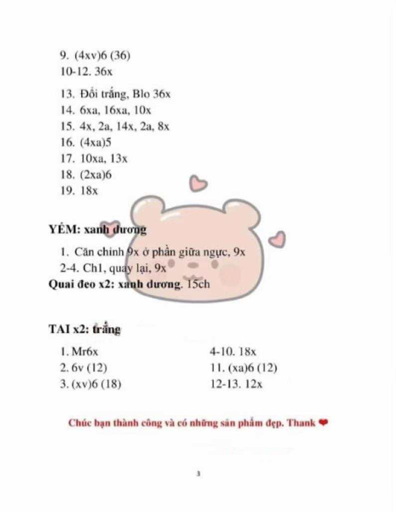 Chart móc thỏ trắng mặc yếm