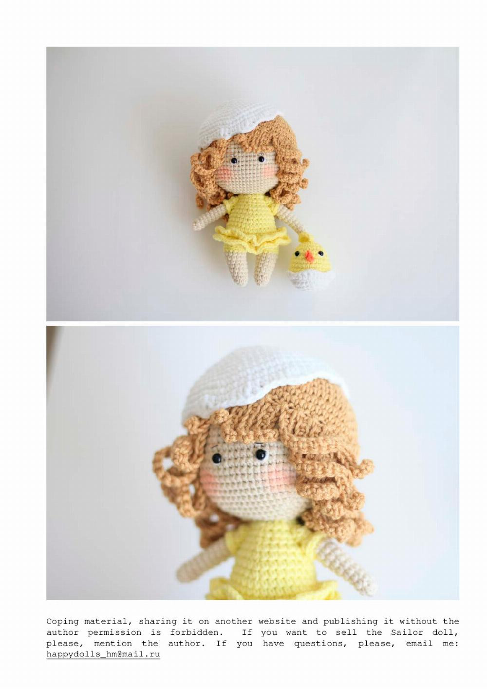 Chicken doll crochet pattern