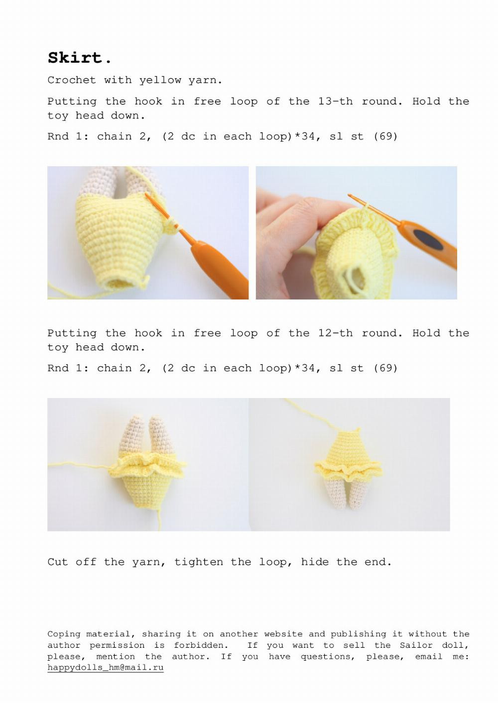 Chicken doll crochet pattern