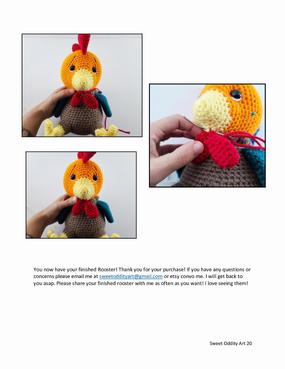 Chirp the Rooster Crochet Pattern