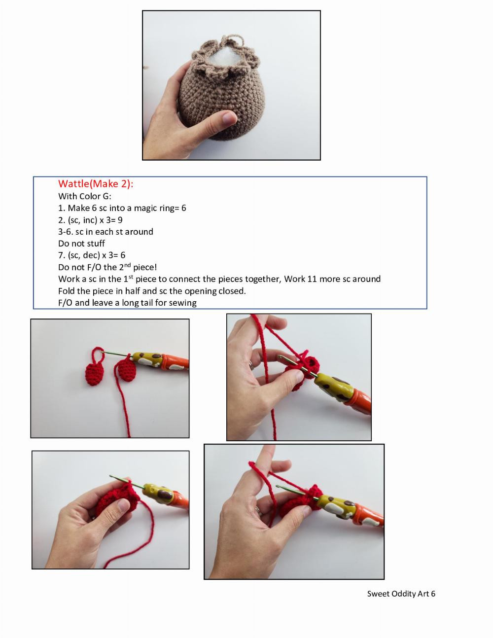 Chirp the Rooster Crochet Pattern