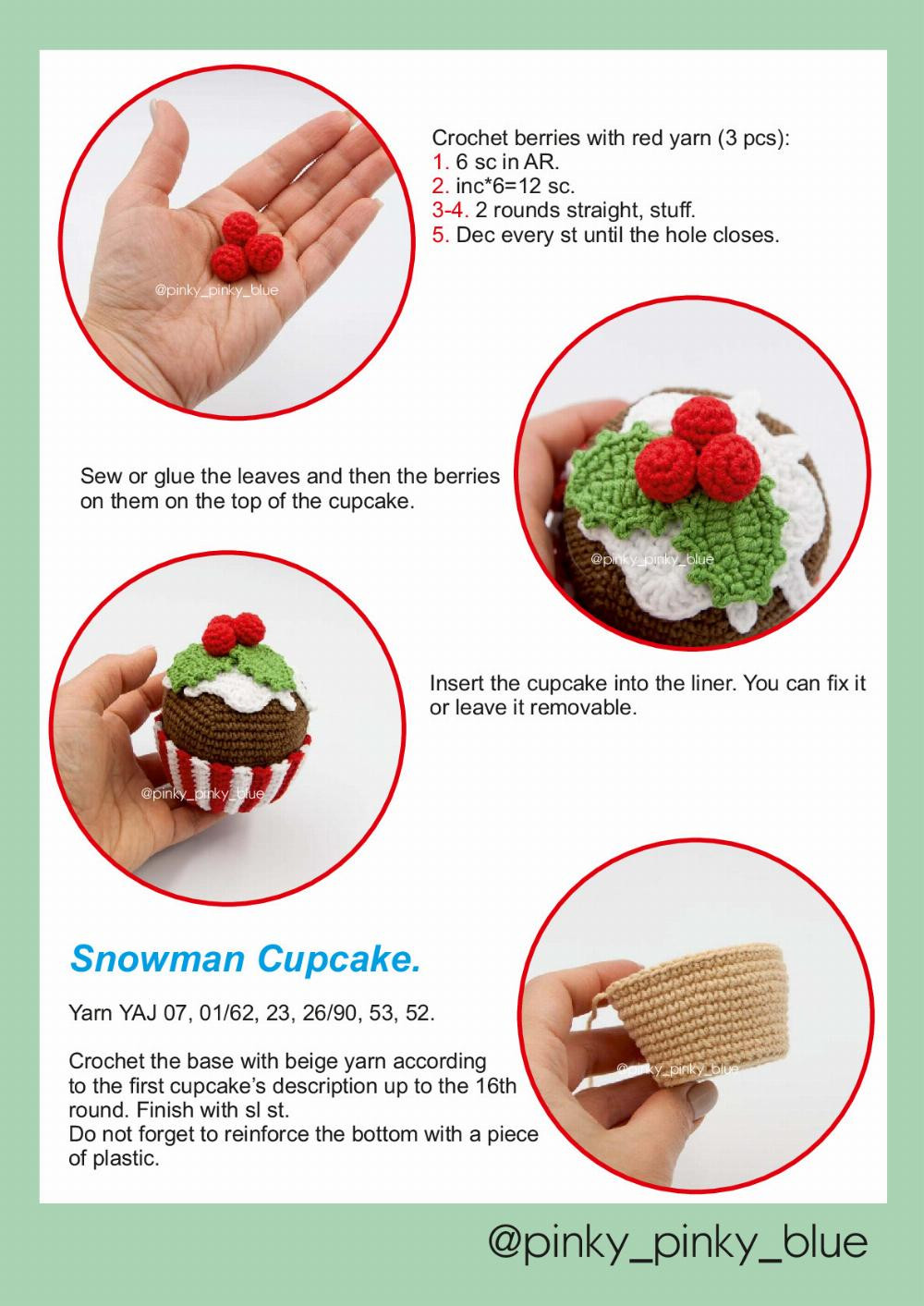 Christmas Cupcakes Crochet pattern