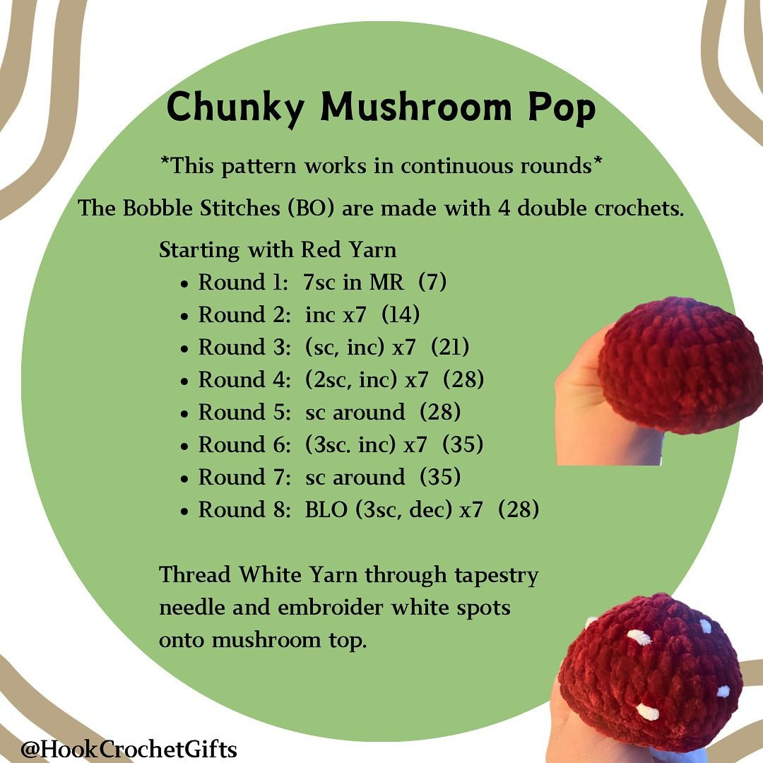 chunky mushroom pop