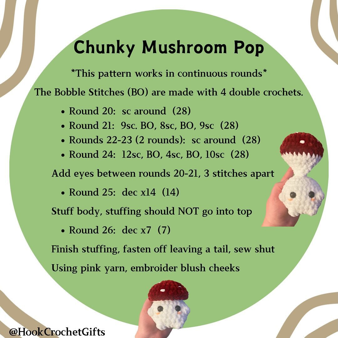 chunky mushroom pop