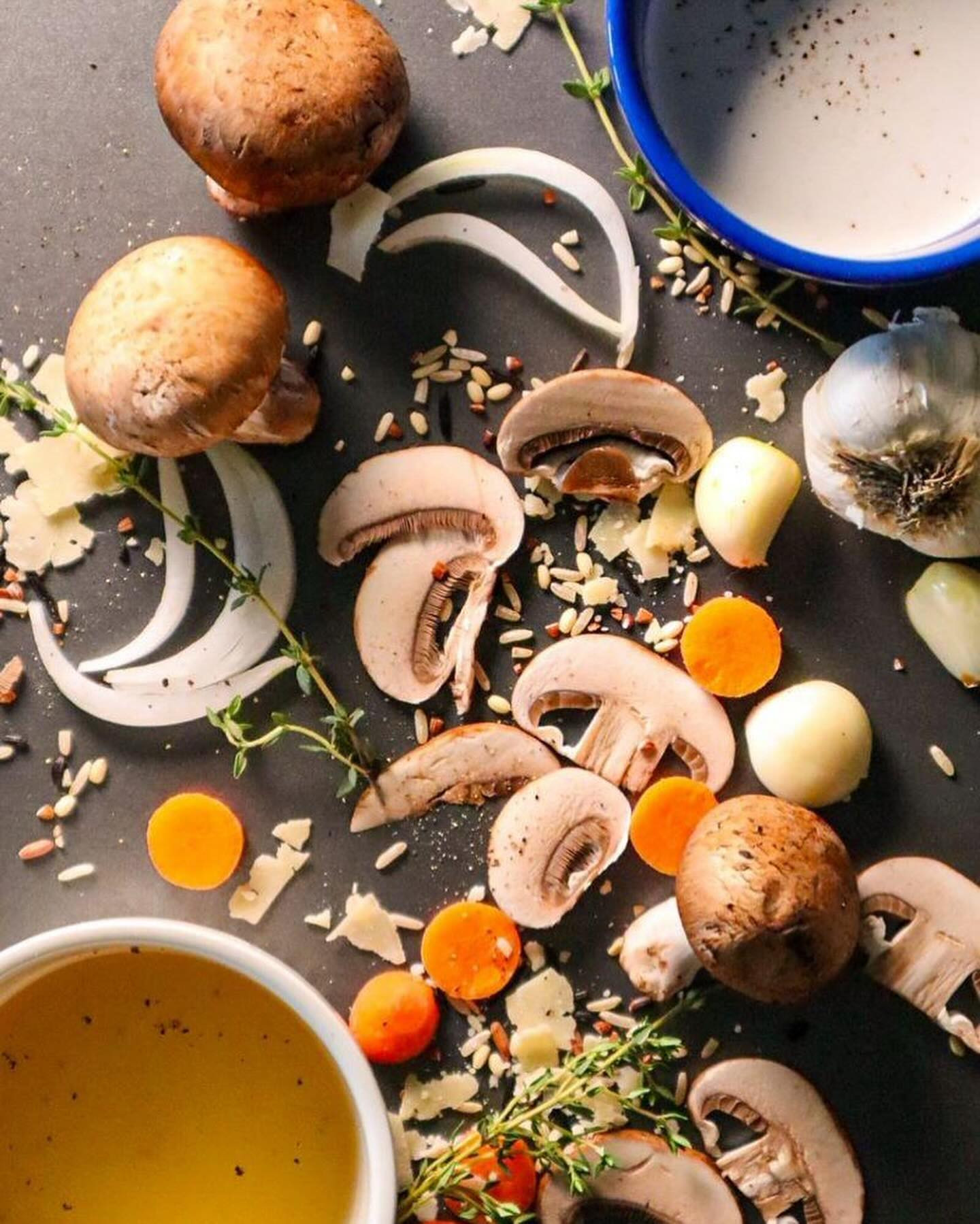 Creamy Parmesan, Mushroom, & Wild Rice Soup: