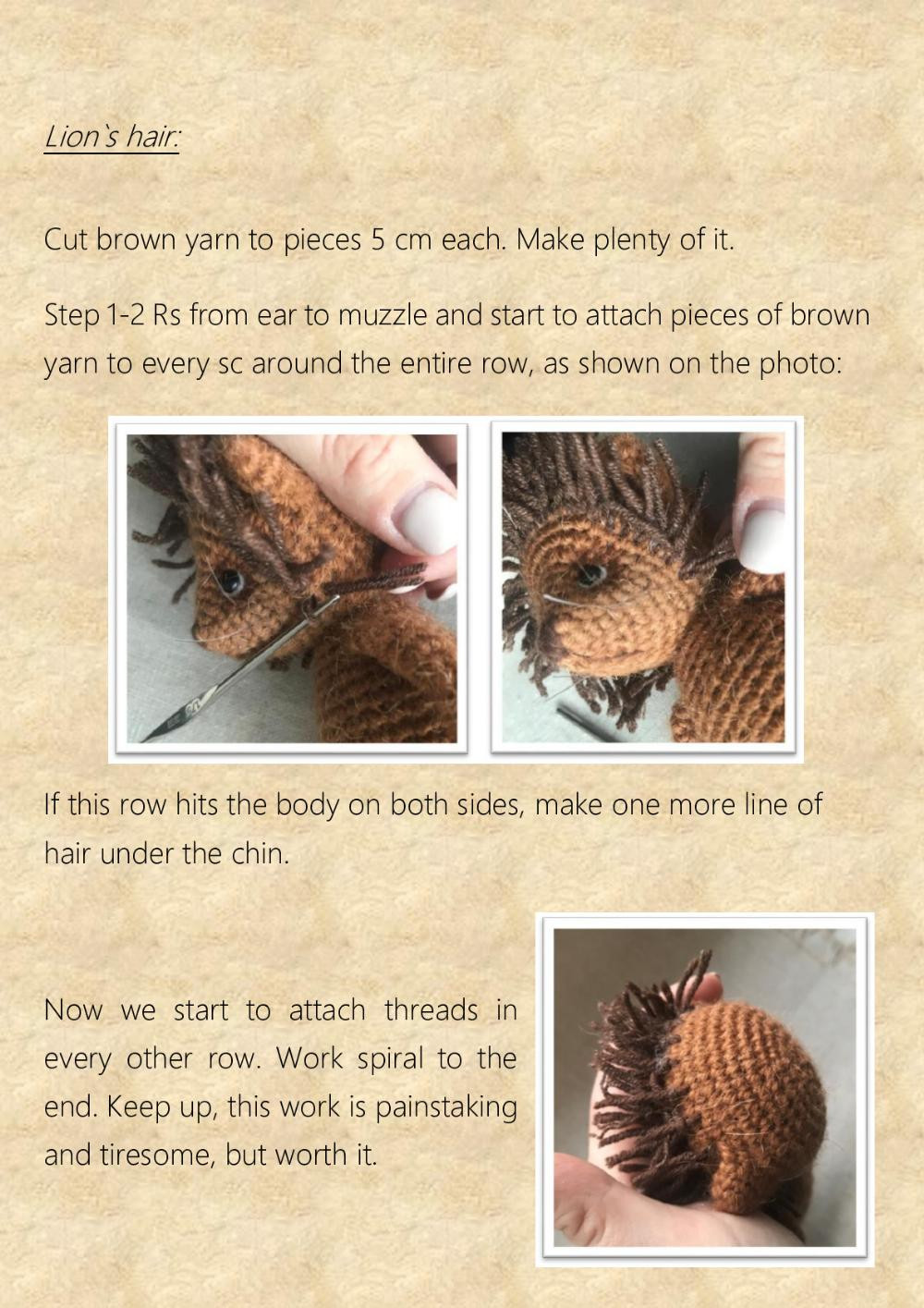 Crochet and knitting pattern “Lion Alex”