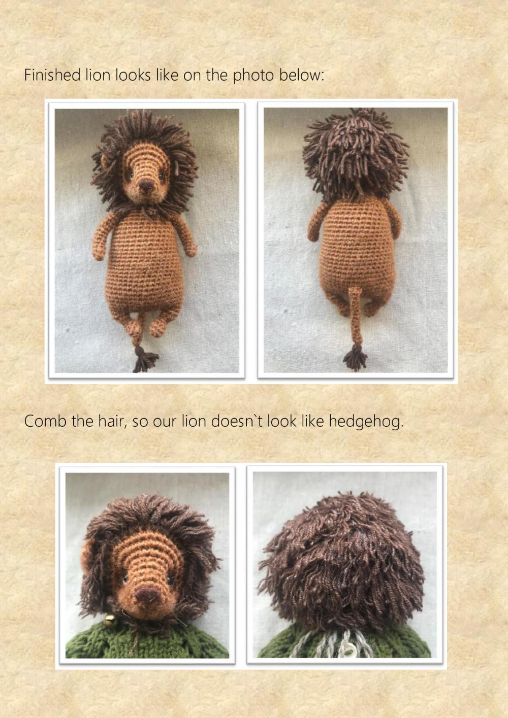 Crochet and knitting pattern “Lion Alex”