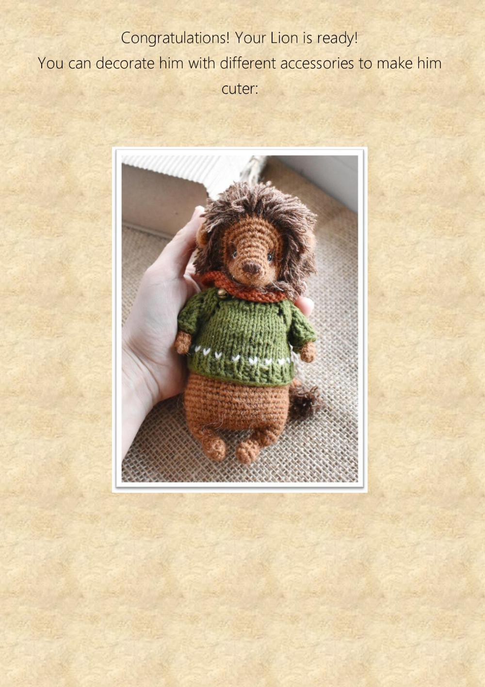 Crochet and knitting pattern “Lion Alex”