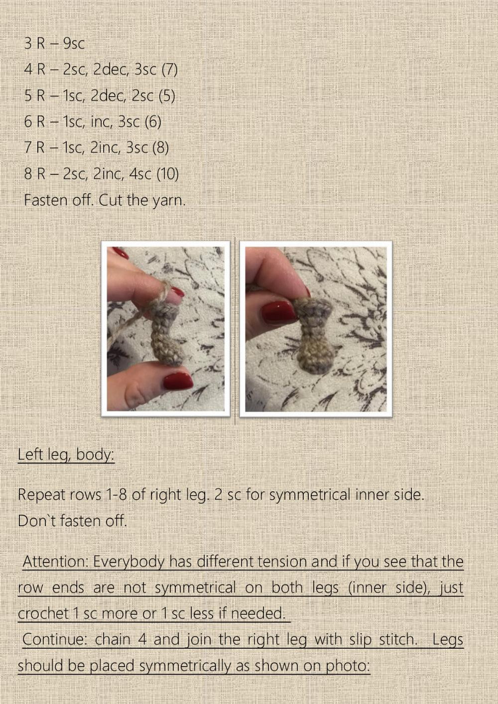 Crochet and knitting pattern “Little mouse”