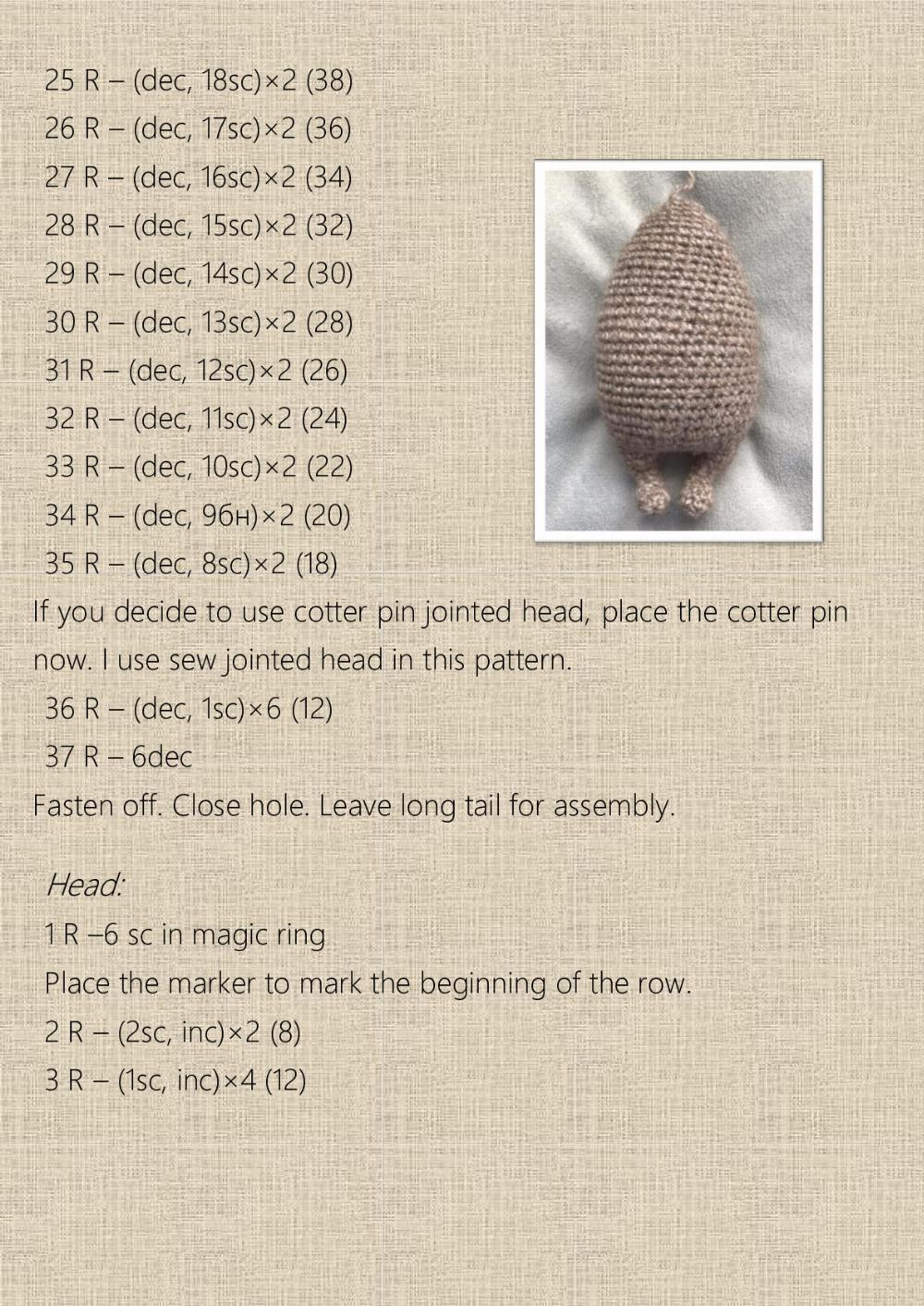 Crochet and knitting pattern “Little mouse”