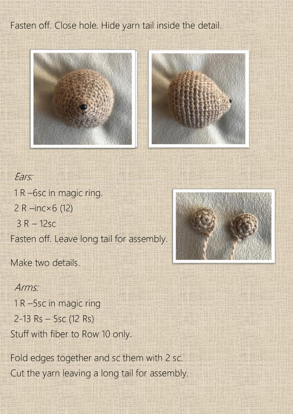 Crochet and knitting pattern “Little mouse”