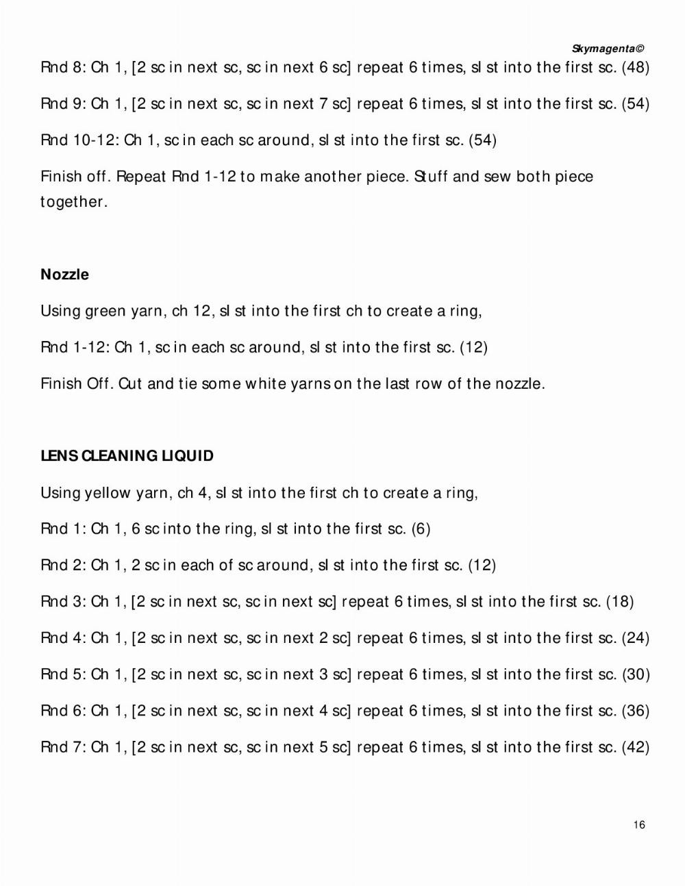 Crochet Camera & kit pattern