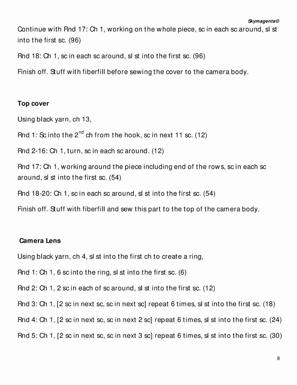 Crochet Camera & kit pattern