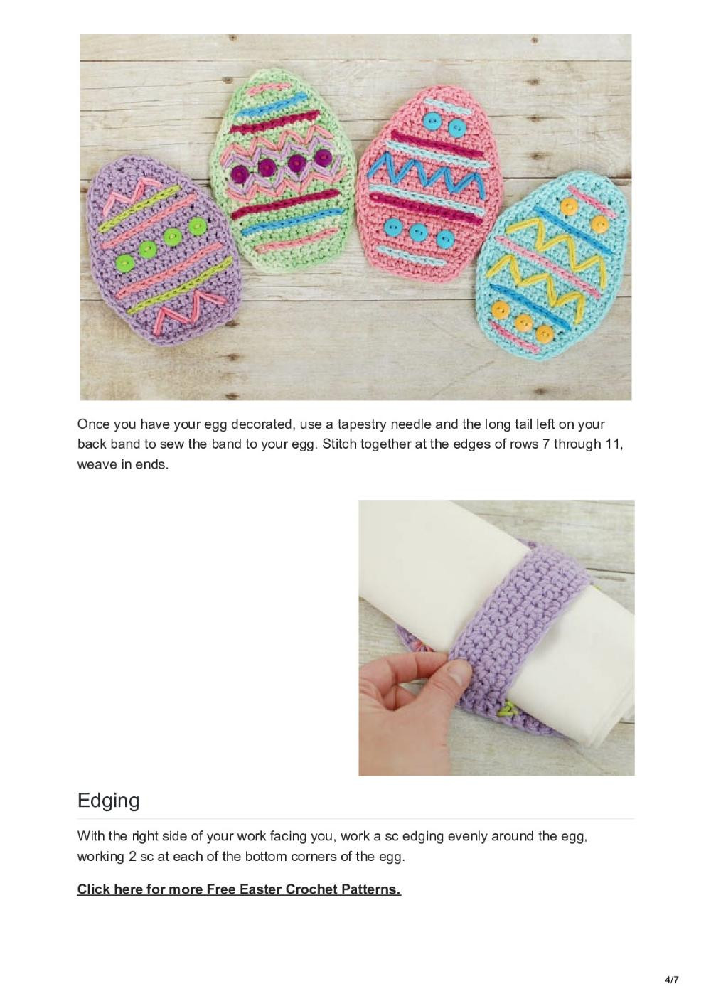 Crochet Easter Place Setting Pattern