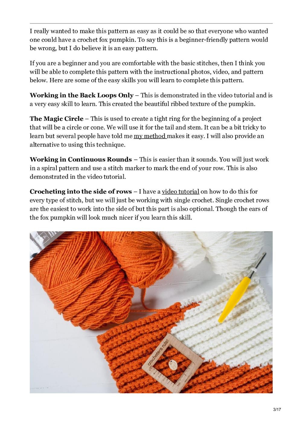 Crochet Fox Pumpkin – Free Pattern