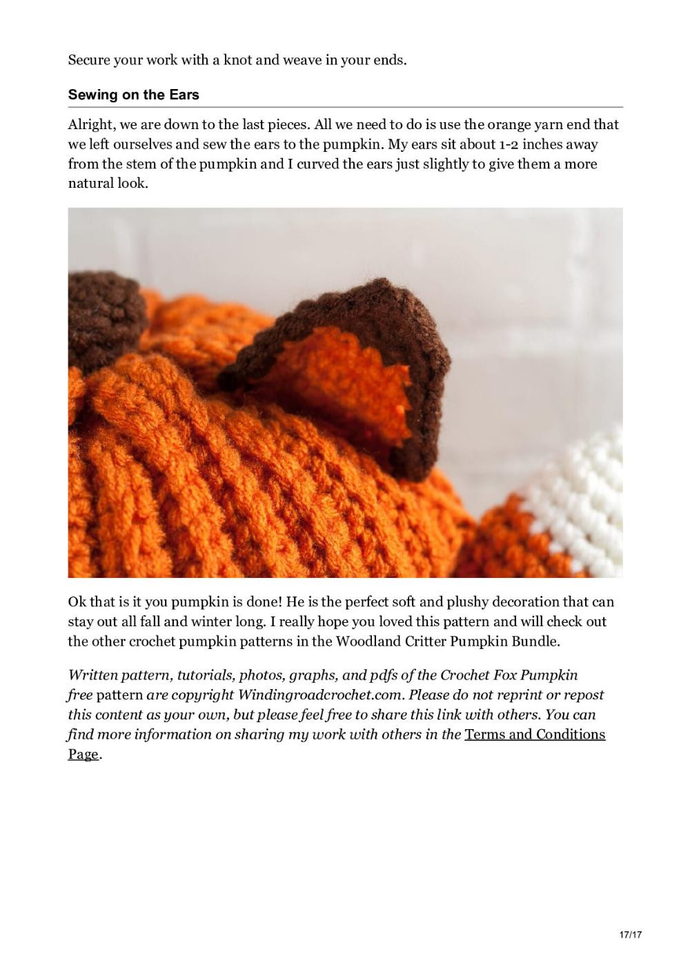 Crochet Fox Pumpkin – Free Pattern