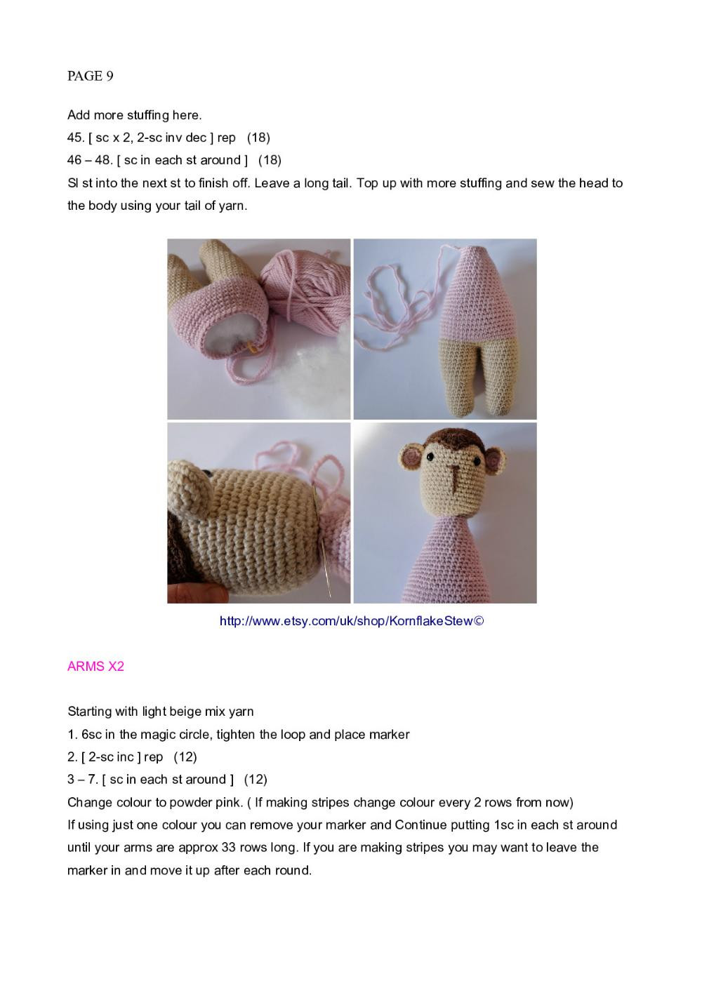 Crochet Monkey pattern