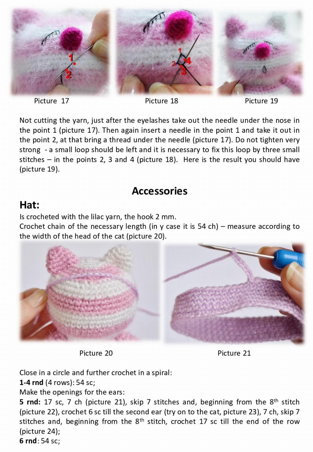 crochet pattern a sleeping cat crocheting