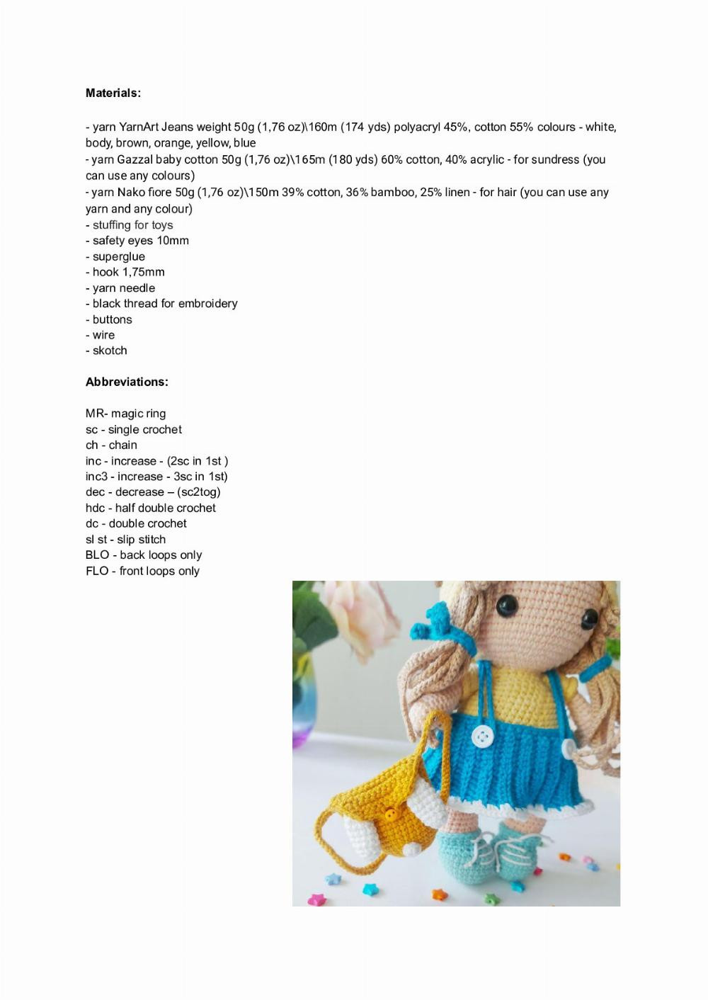 Crochet pattern “Baby giraffe”