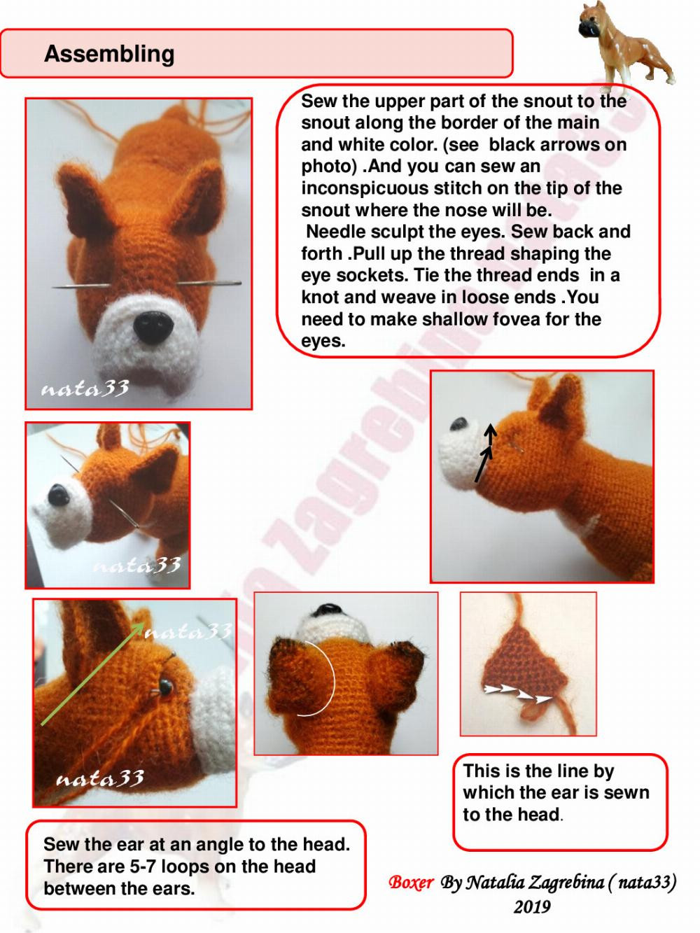 Crochet Pattern Boxer dog