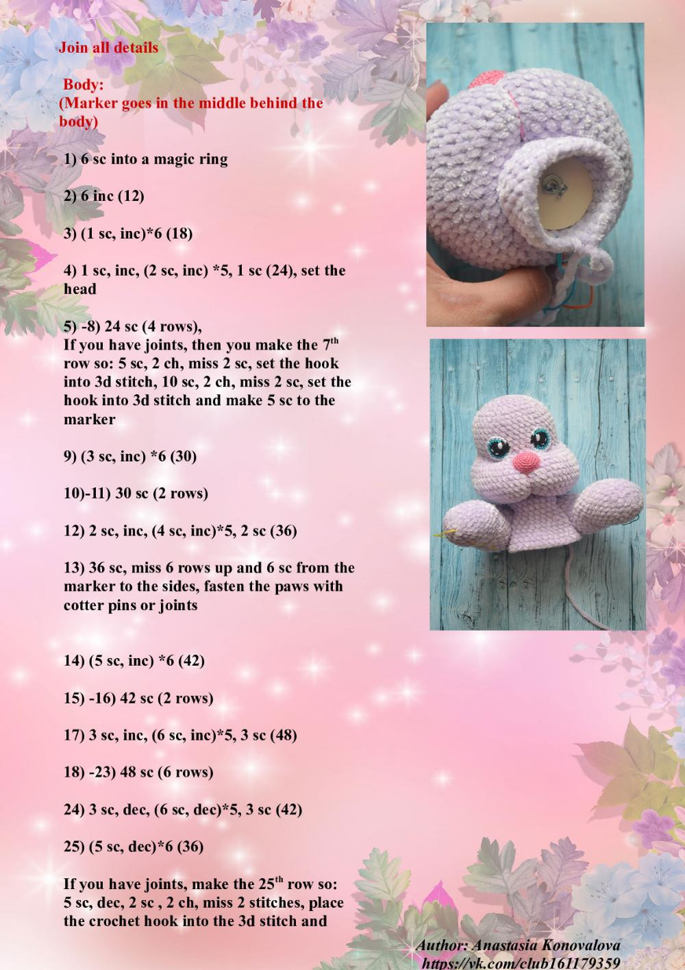 Crochet pattern «Bunny in a suit»