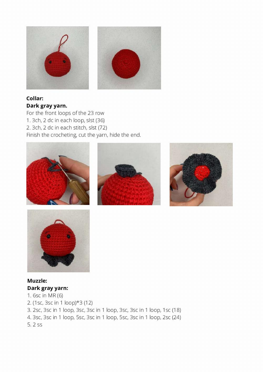 Crochet pattern "Cardinal bird ornament"