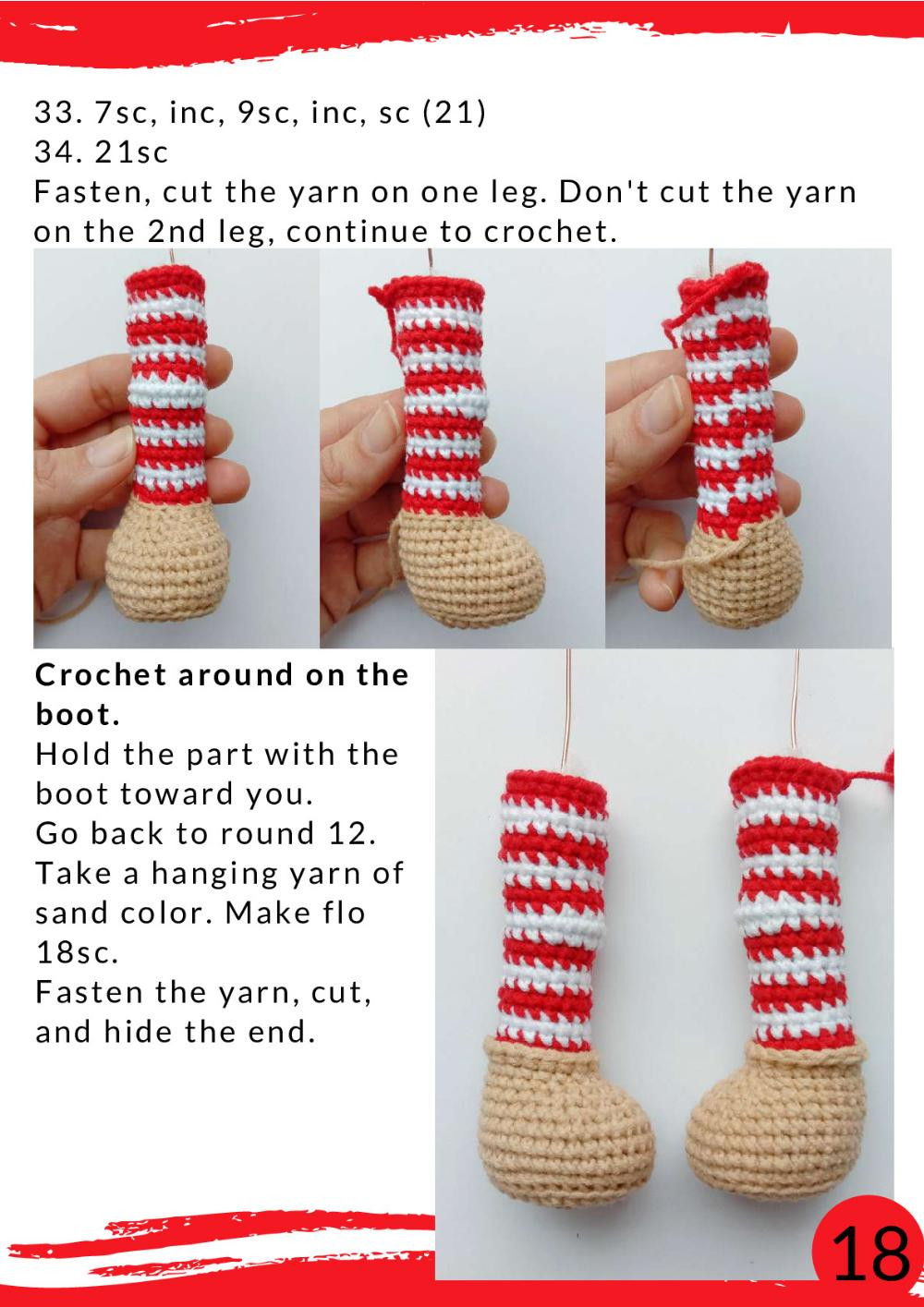 crochet pattern Doll - Reindeer