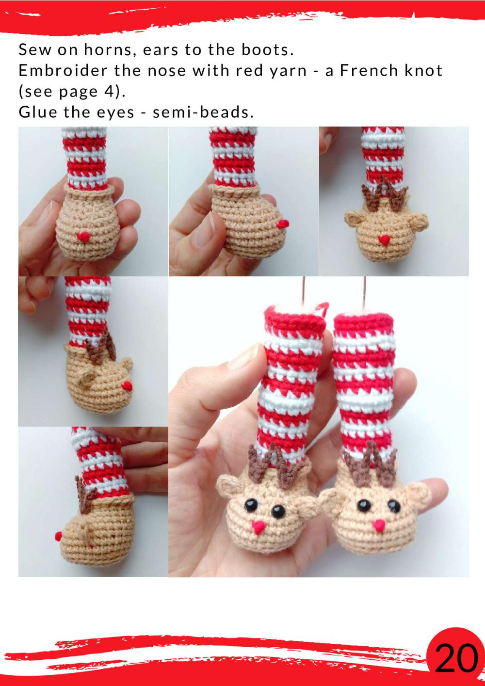 crochet pattern Doll - Reindeer