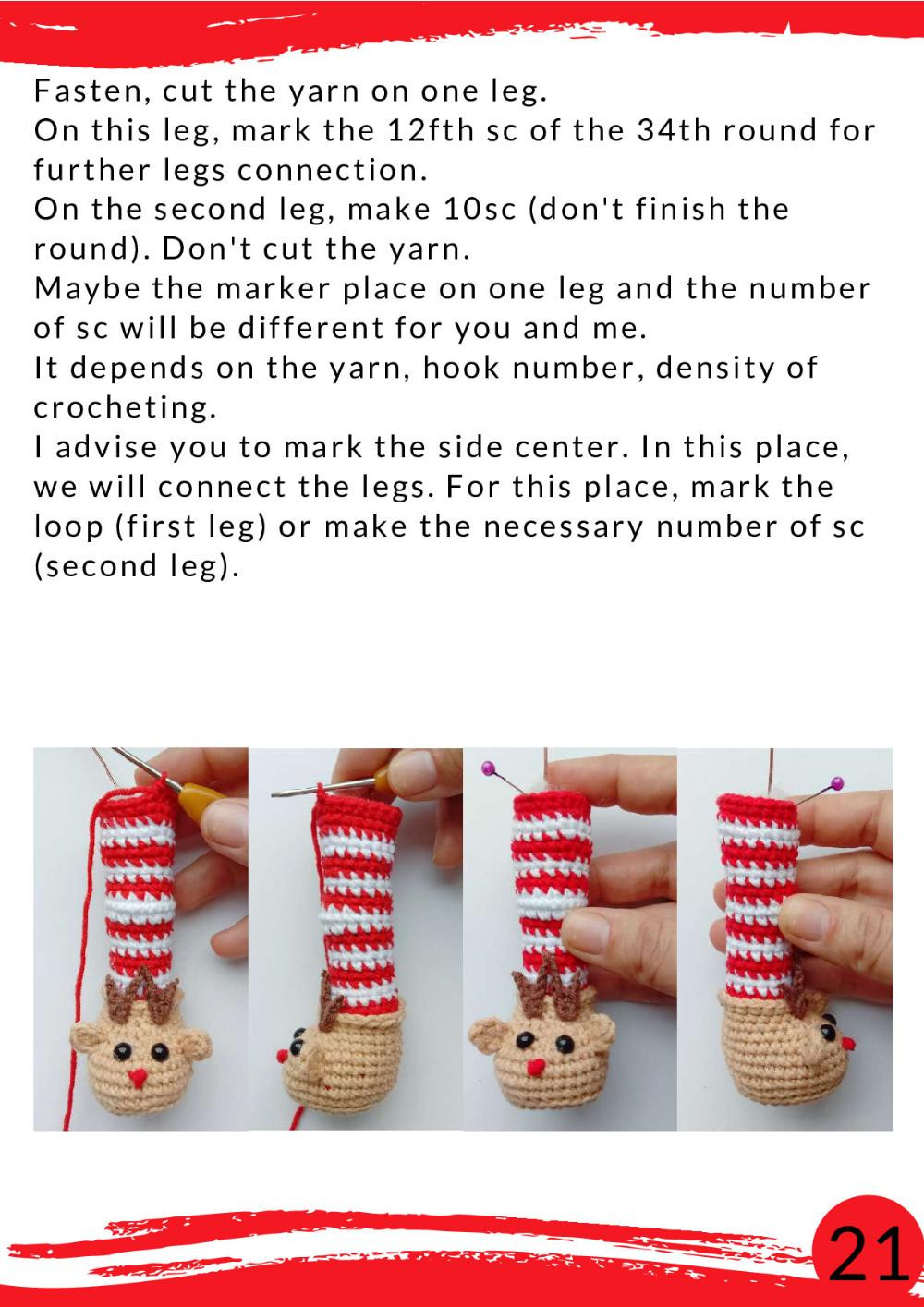 crochet pattern Doll - Reindeer