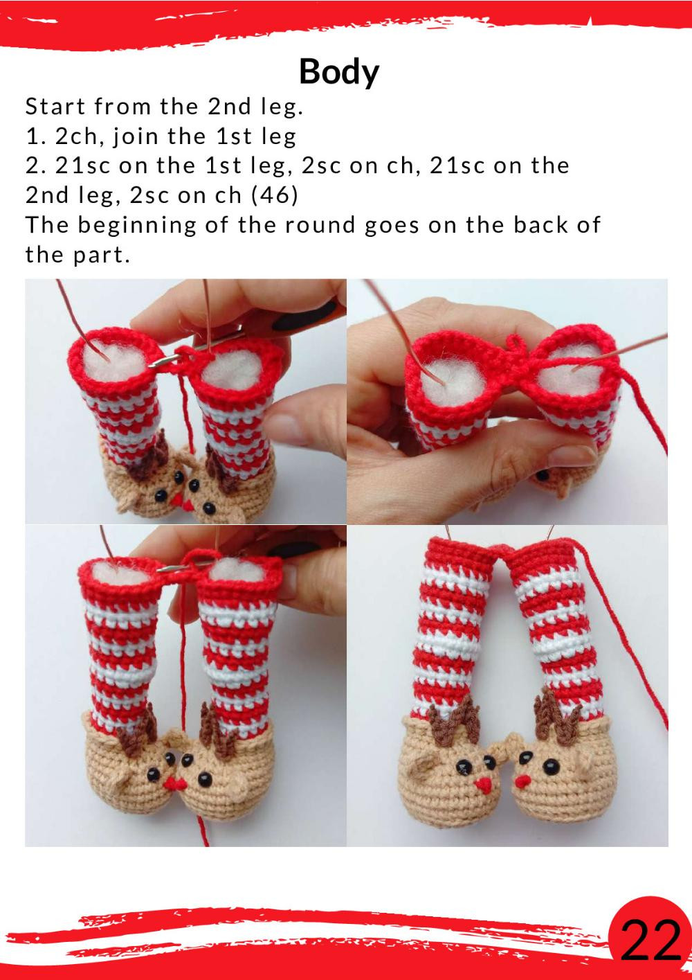 crochet pattern Doll - Reindeer