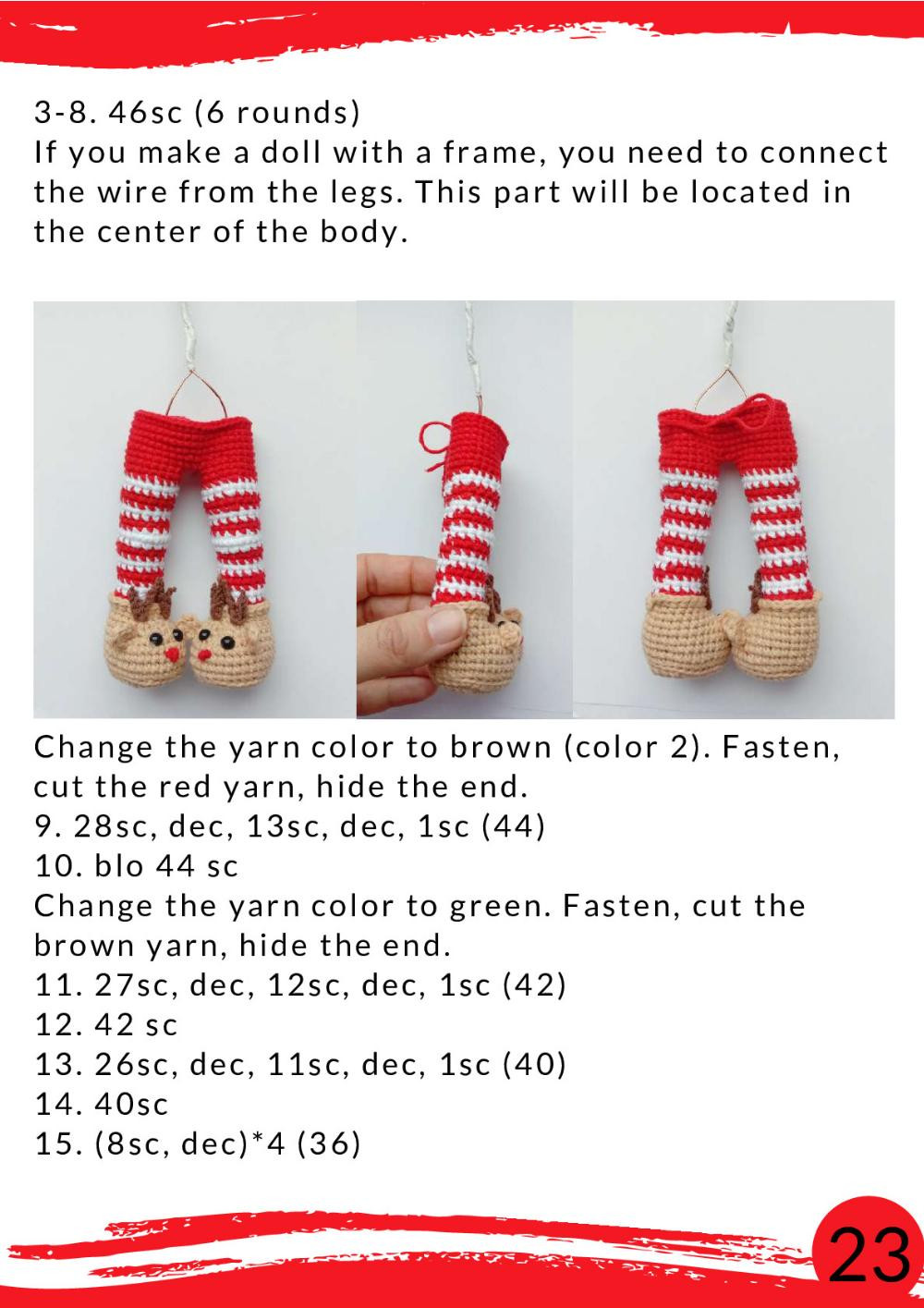 crochet pattern Doll - Reindeer