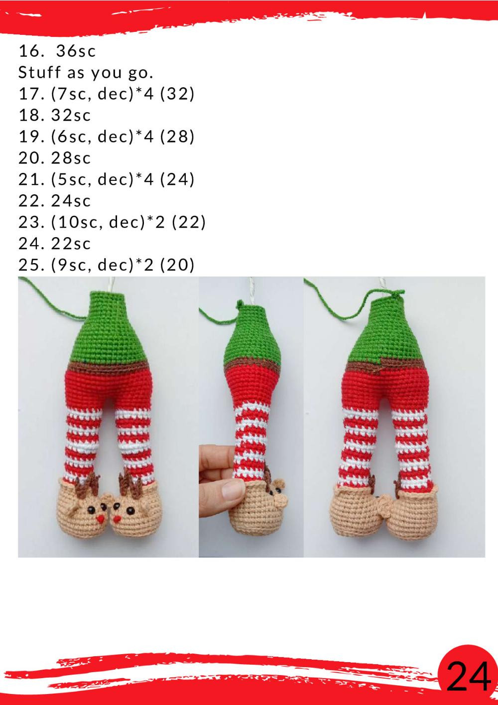 crochet pattern Doll - Reindeer