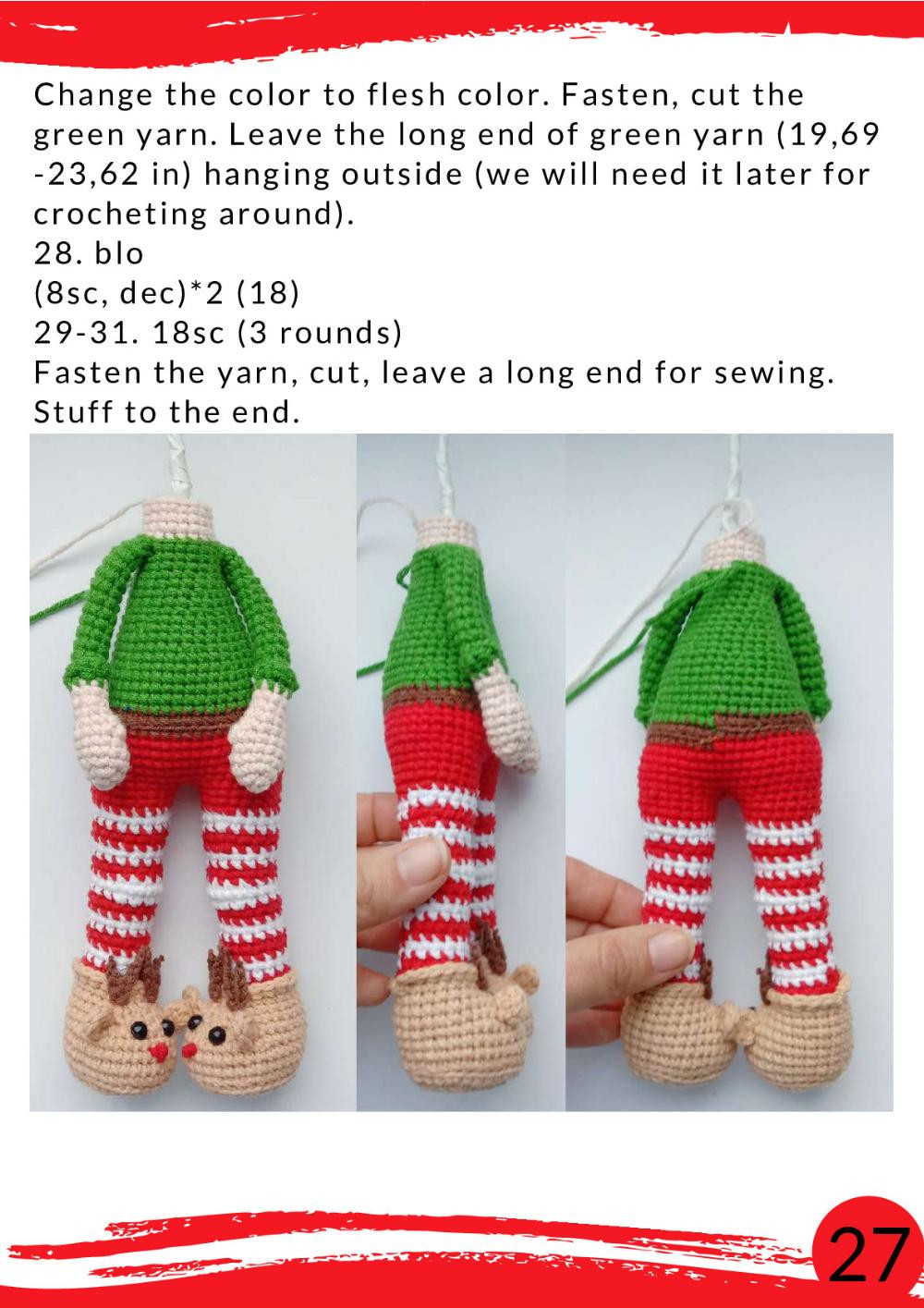 crochet pattern Doll - Reindeer