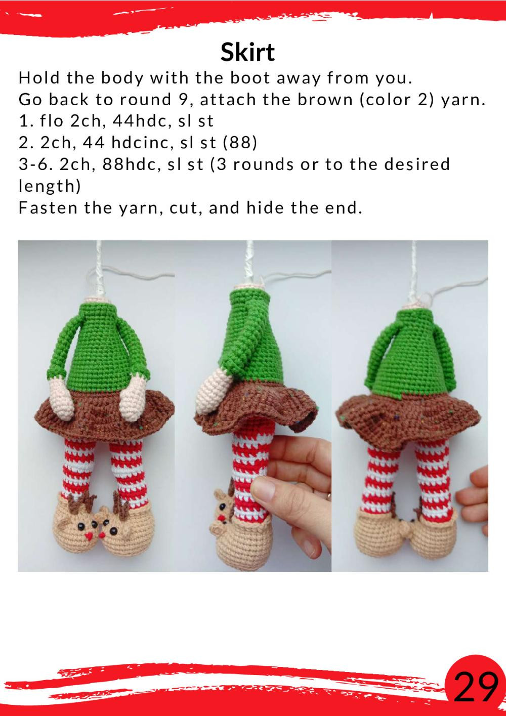 crochet pattern Doll - Reindeer