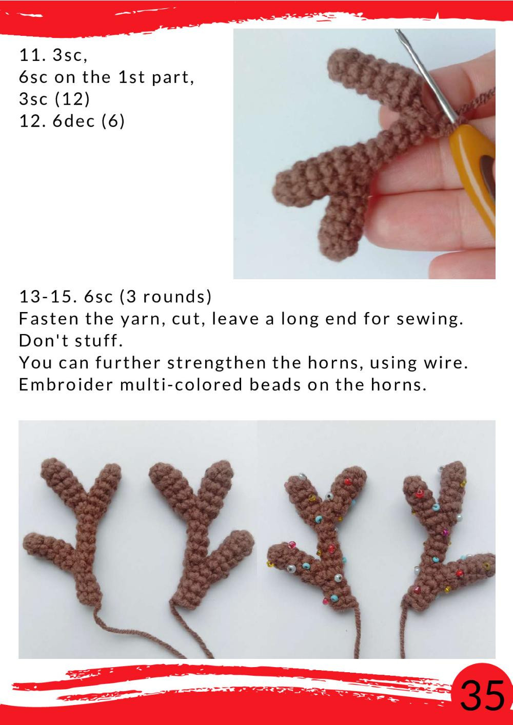 crochet pattern Doll - Reindeer