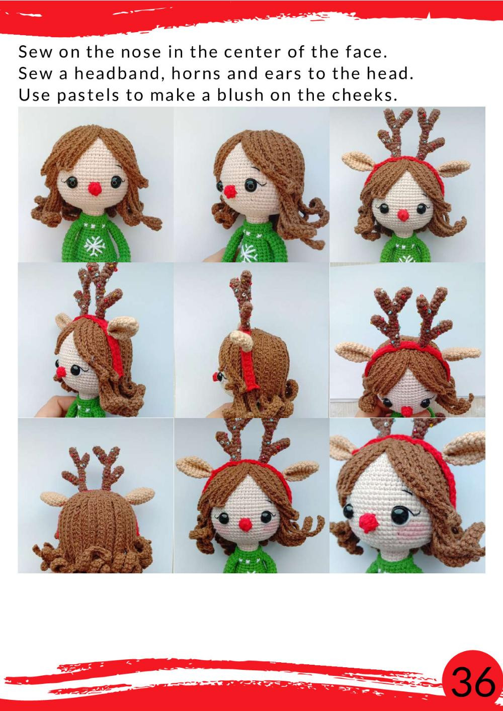 crochet pattern Doll - Reindeer