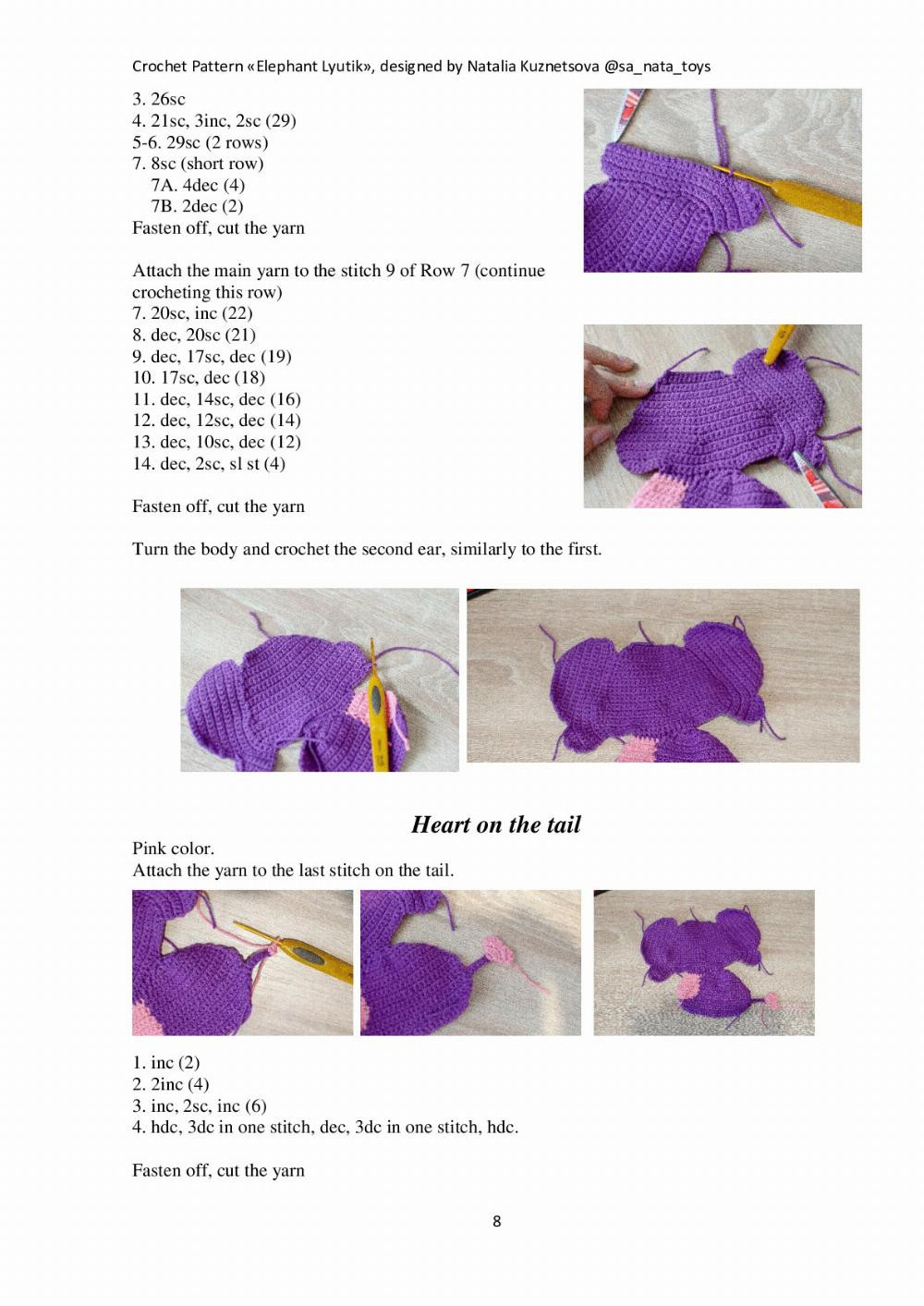 Crochet Pattern «Elephant Lyutik»,