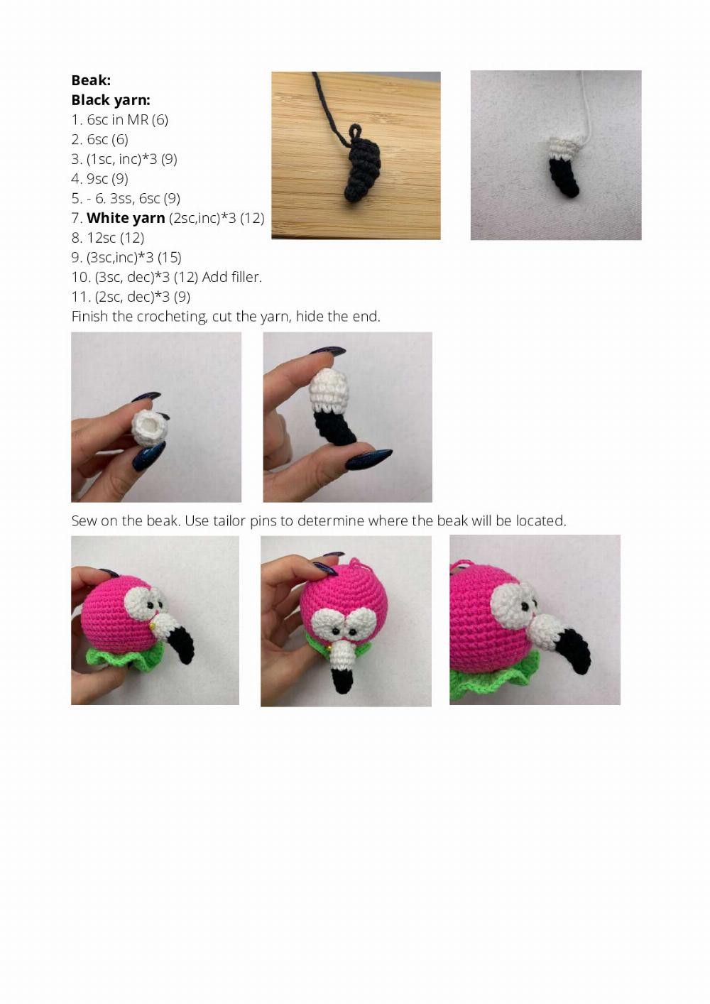 Crochet pattern "Flamingo ornament"