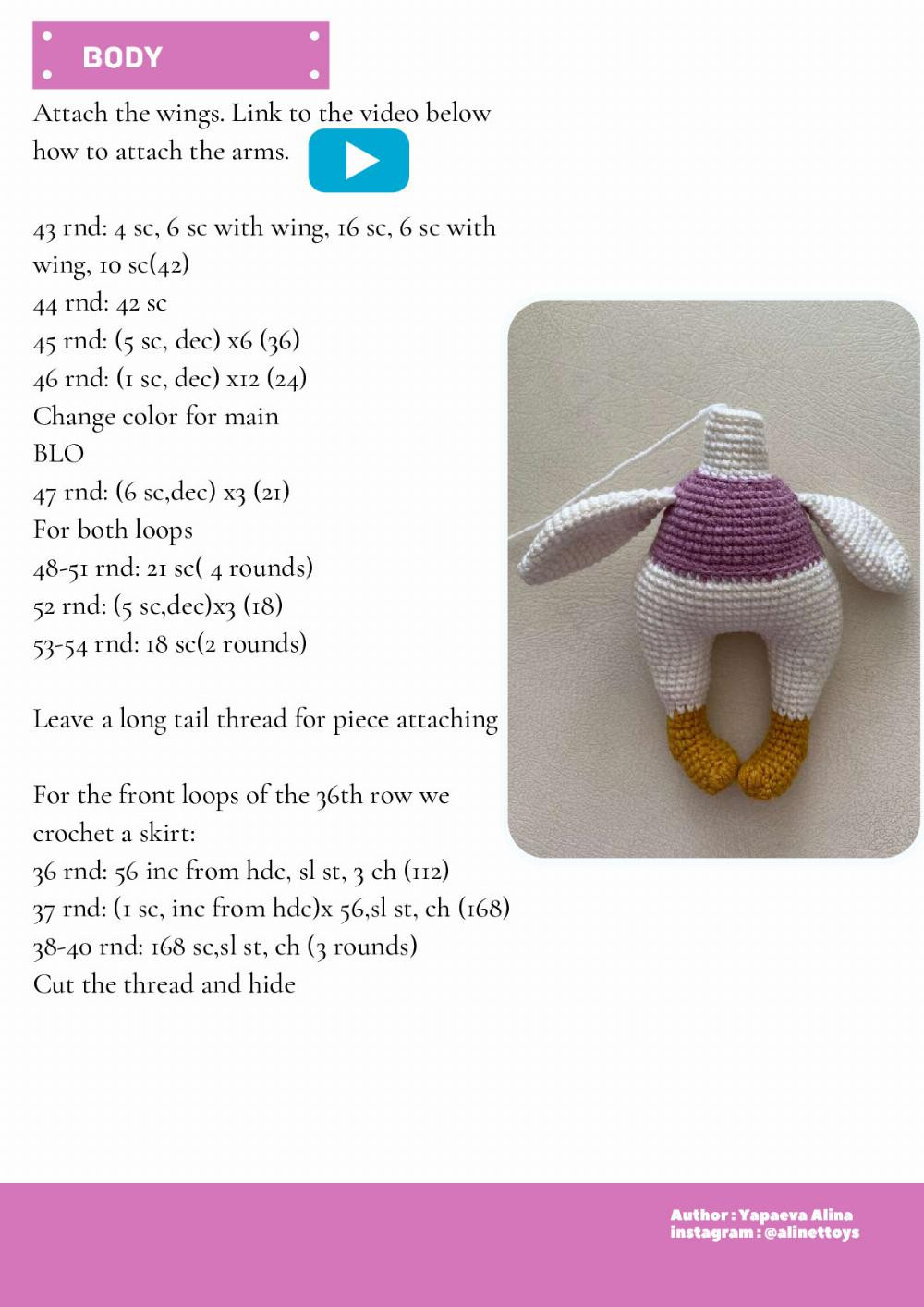 crochet pattern GOOSE CASSIE