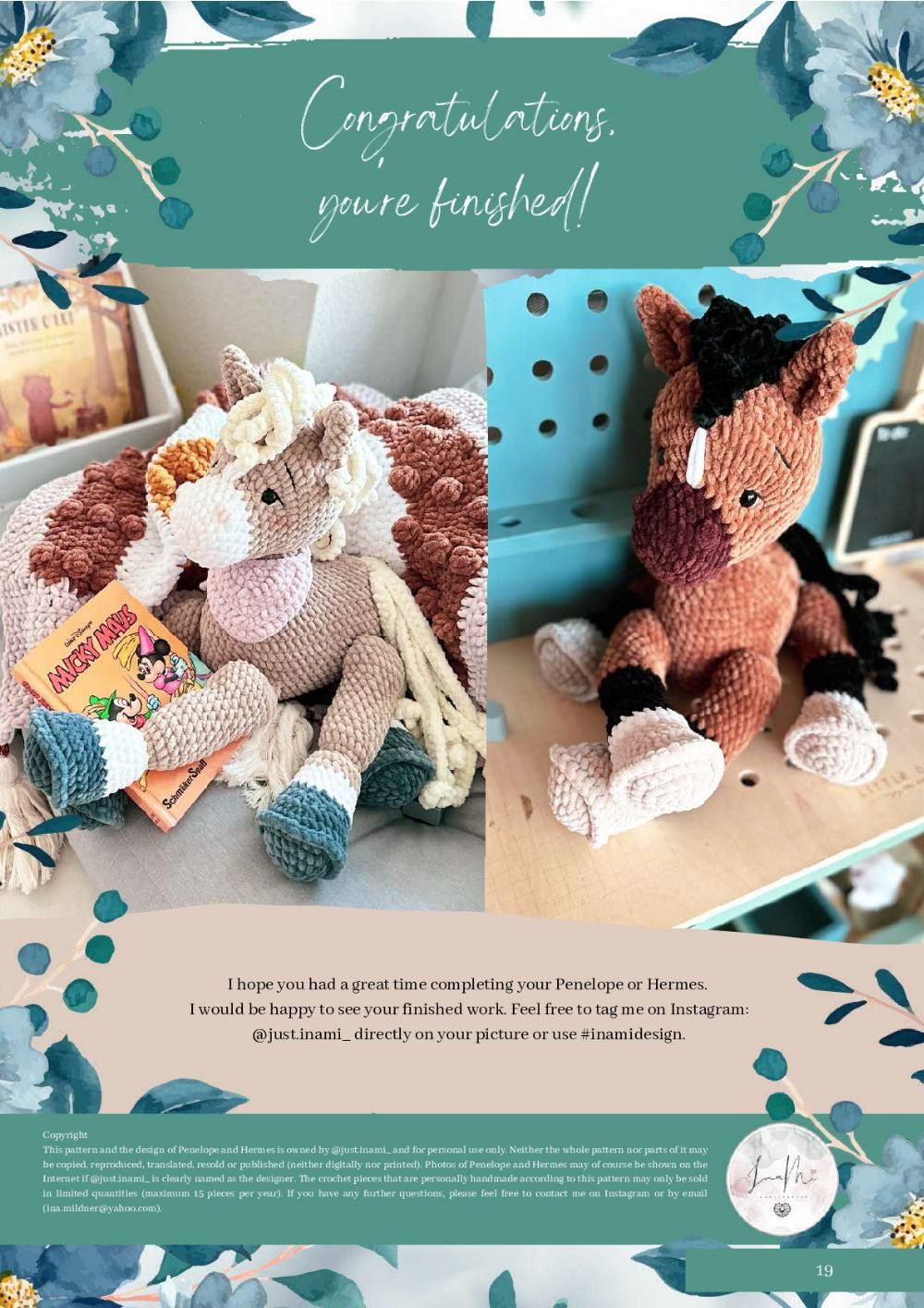 Crochet Pattern Horse / Foal Penelope & Hermes