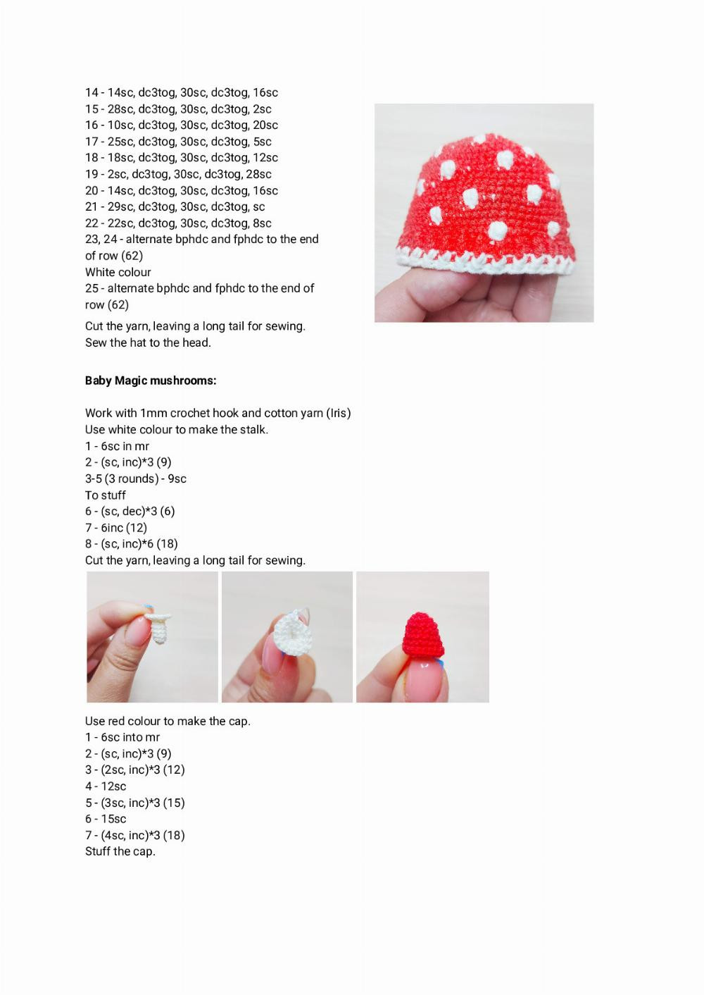 Crochet pattern “Magic mushroom”