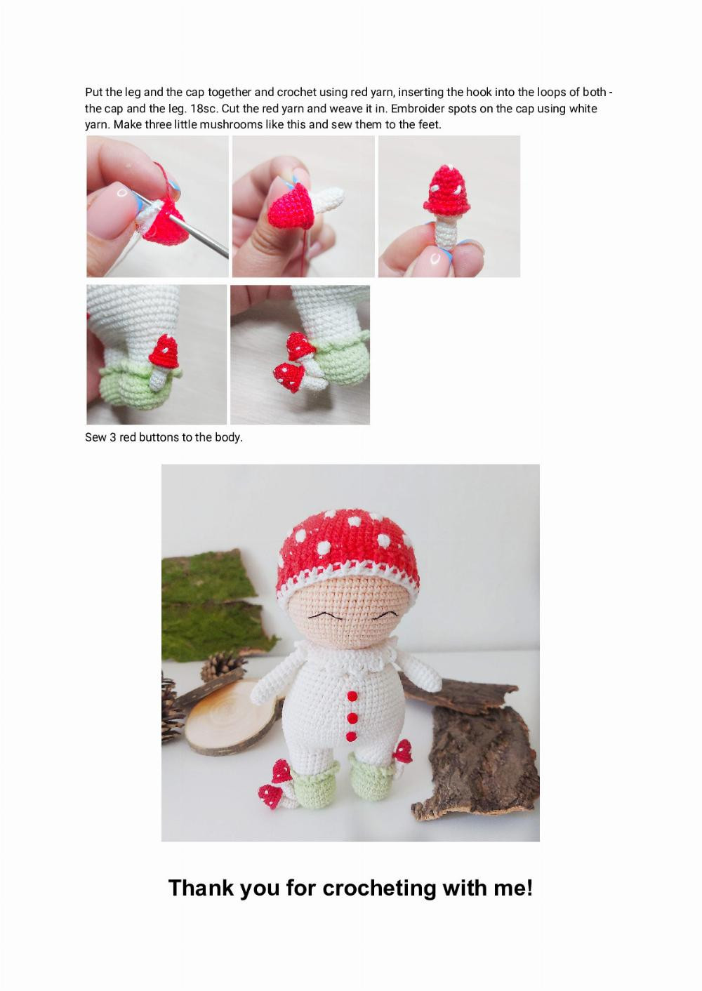 Crochet pattern “Magic mushroom”