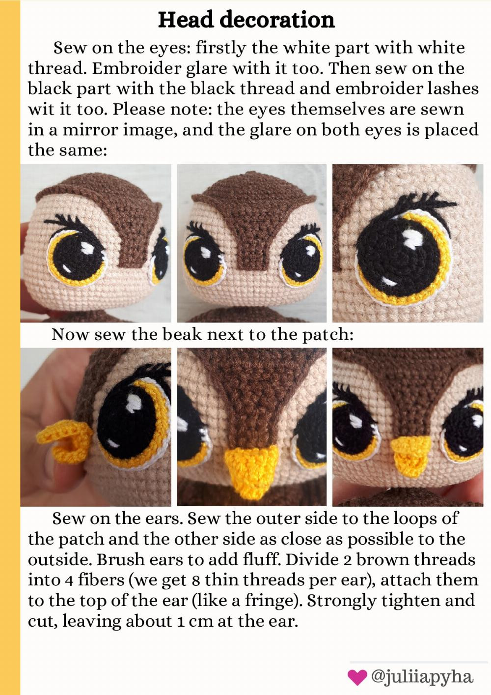 Crochet Pattern Owl Lola