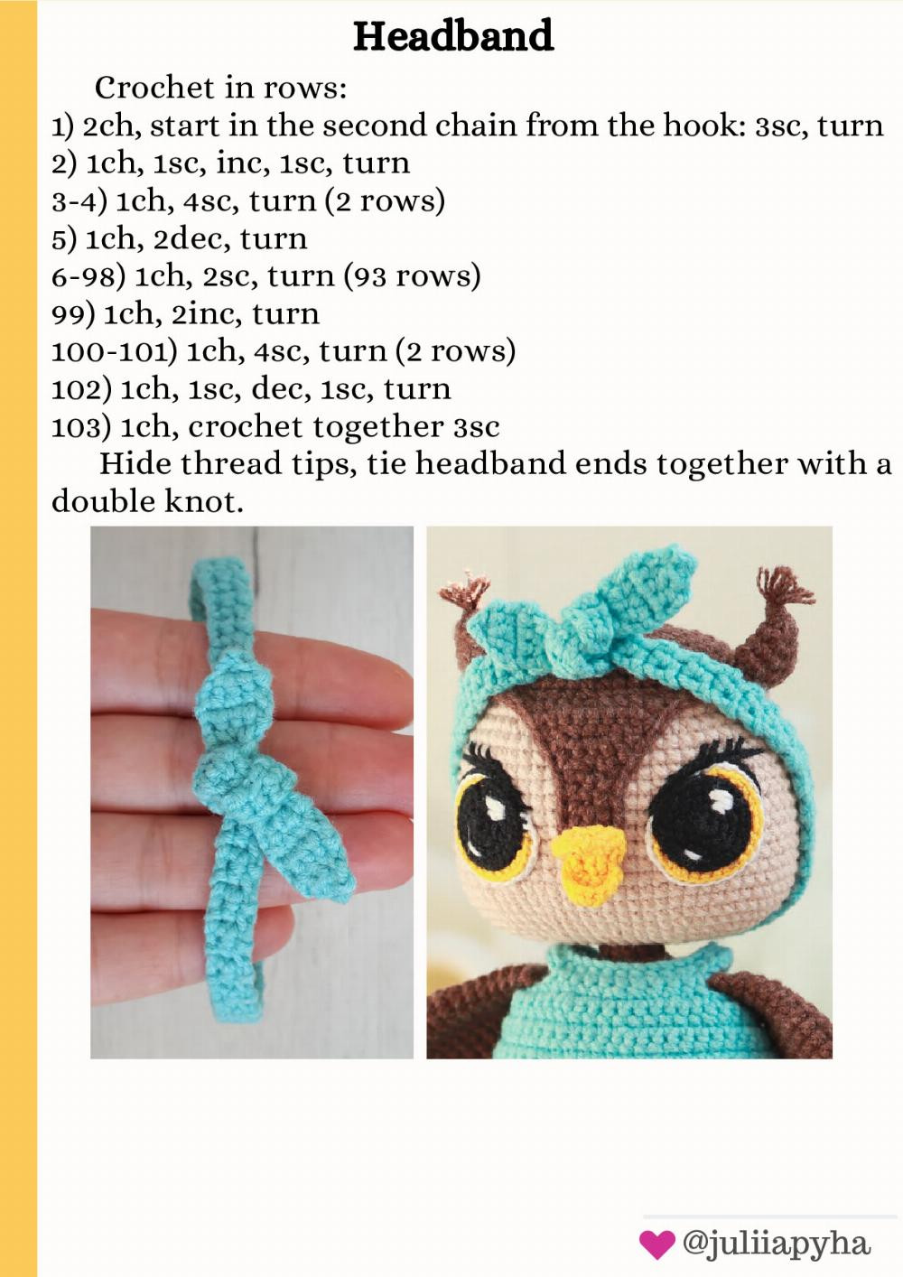 Crochet Pattern Owl Lola