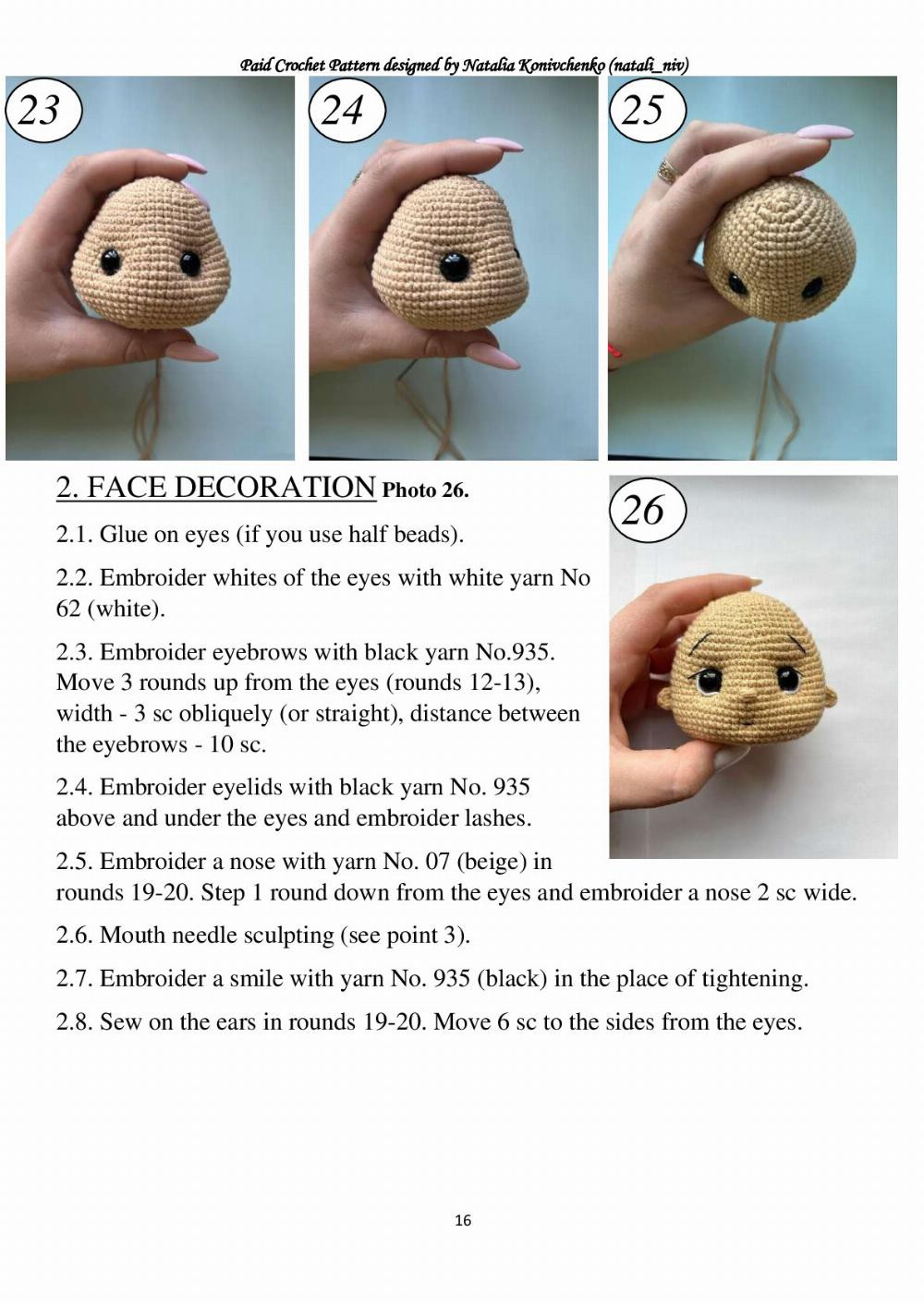 CROCHET PATTERN PIRATE doll