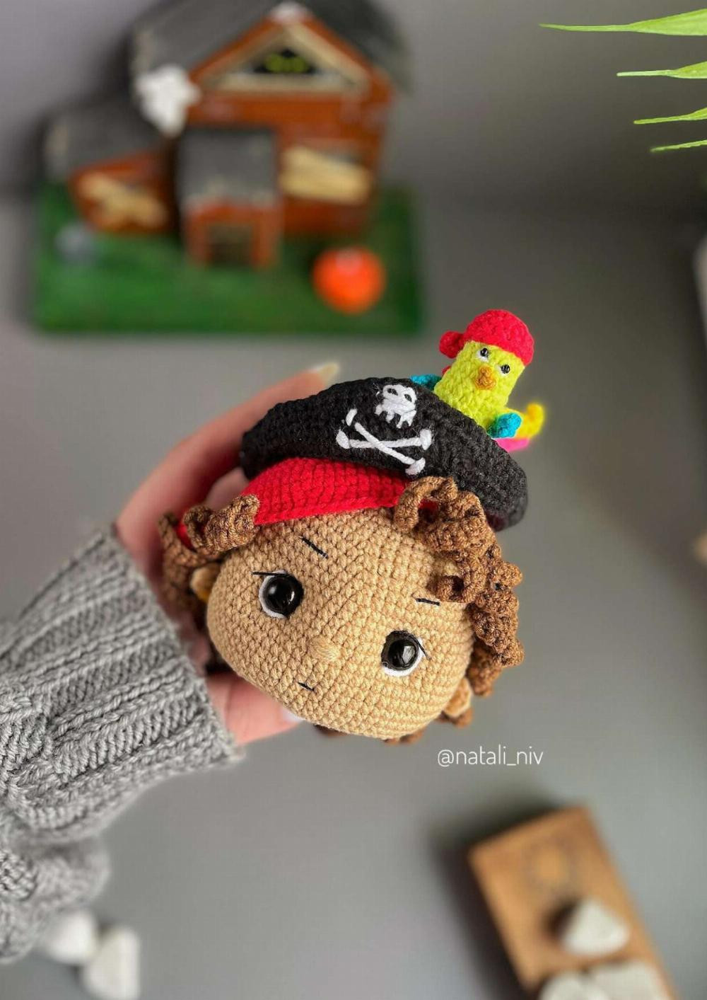 CROCHET PATTERN PIRATE doll