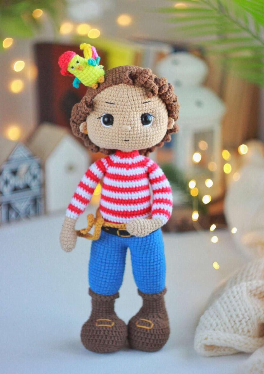 CROCHET PATTERN PIRATE doll