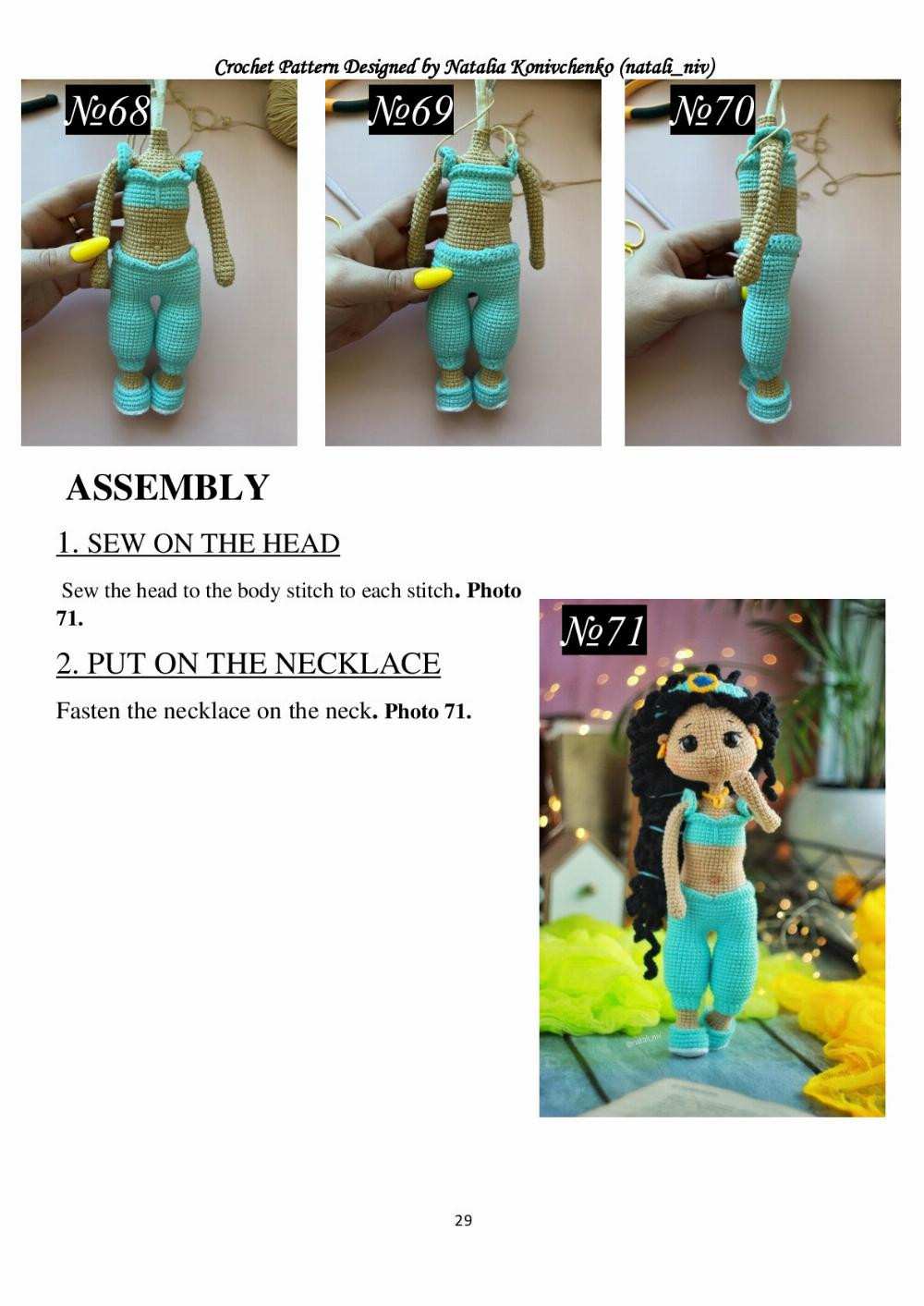 CROCHET PATTERN PRINCESS JASMINE AND HER BEST FRIEND RAJA