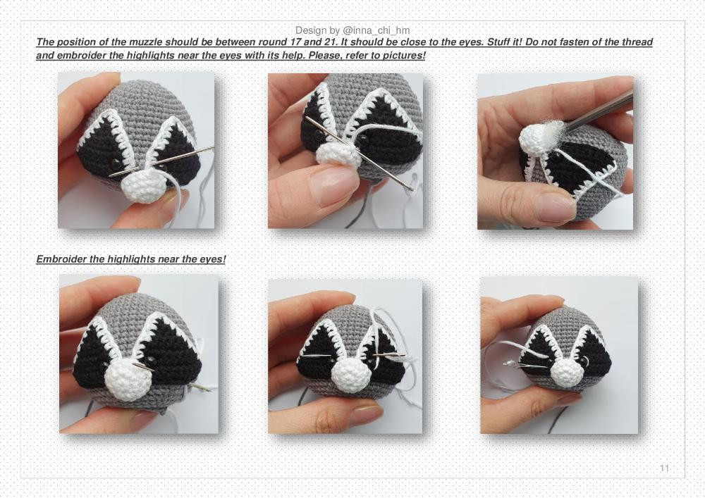 Crochet Pattern “Raccoon Rattle”