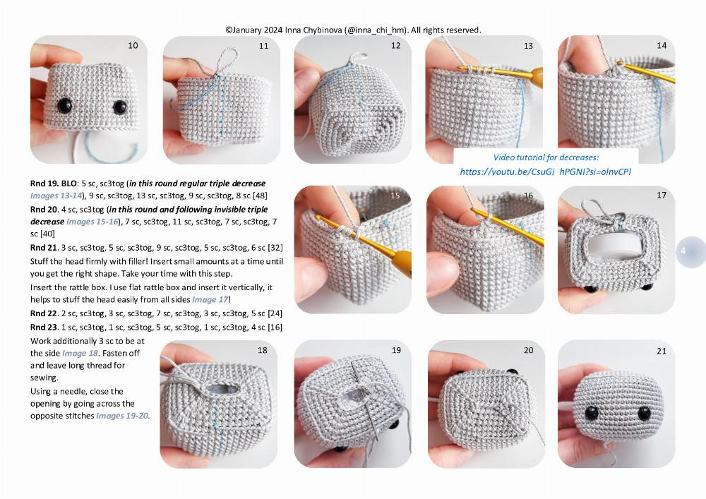 Crochet pattern “Robot rattle”